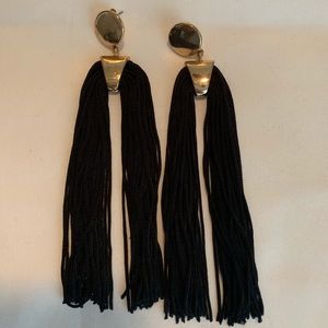 Black tassel earrings